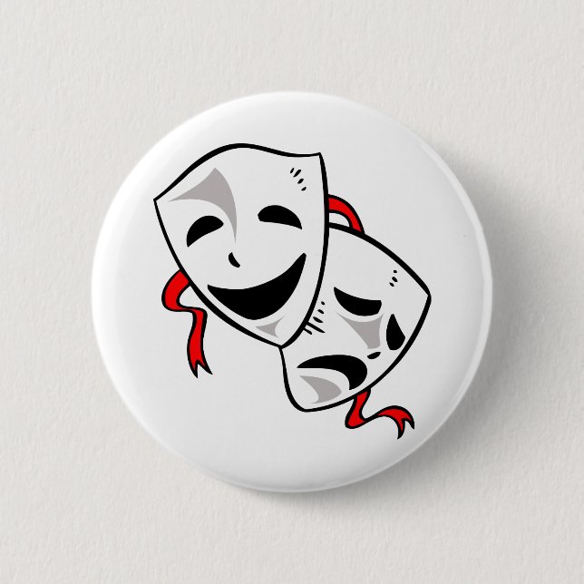 Drama Masks Button (Vorderseite)