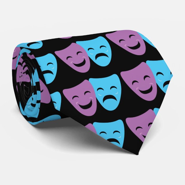 Drama Masks Krawatte (Gerollt)