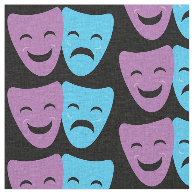 Drama Masks Stoff (Nahaufnahme)