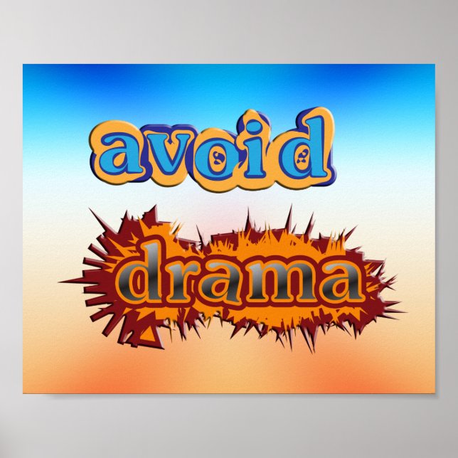 Drama Poster vermeiden (Vorne)