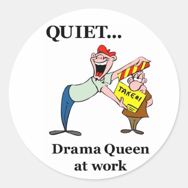Drama Queen Aufkleber (Vorderseite)