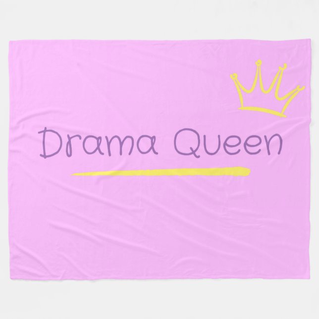 Drama Queen Fleecedecke (Vorderseite (Horizontal))
