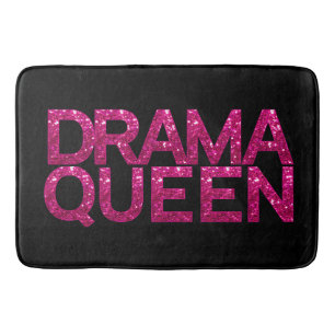 Drama Queen Hot Pink Glitter Badematte