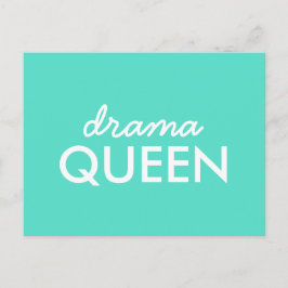 Drama Queen | Modernes, trendy Aqua Green Cooles Z Postkarte