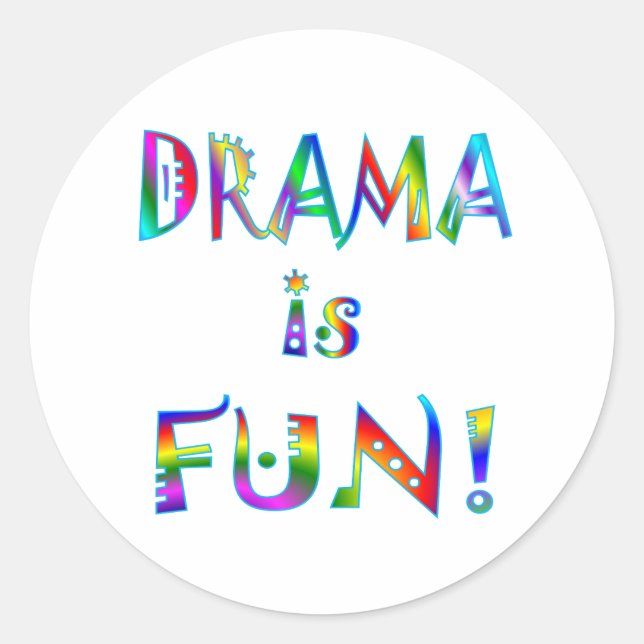 Drama Runder Aufkleber (Vorderseite)