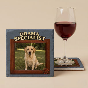 Drama-Spezialist Individuelle lustige Hunde-Fotos Steinuntersetzer