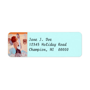 Drama Theater Comedy Tragedy Masken Adresse Labels