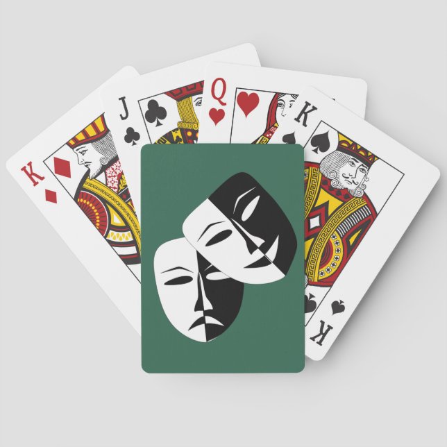 Drama Theater Maske Spielkarten für Ihre Farben (Rückseite)