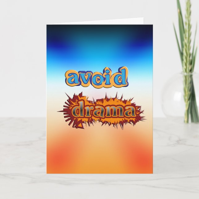 Drama vermeiden karte (Vorderseite)