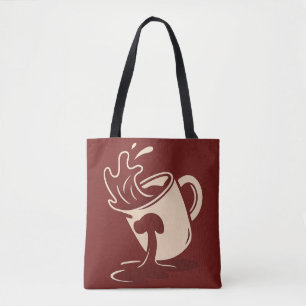 Drama verschüttet - Tasse des künstlerischen Kaffe Tasche