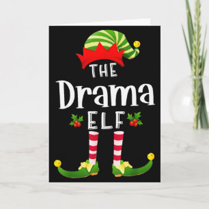 Drama Weihnachtself passendes Schlafanzug X-mas-Pa Karte