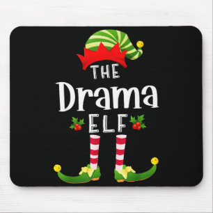 Drama Weihnachtself passendes Schlafanzug X-mas-Pa Mousepad