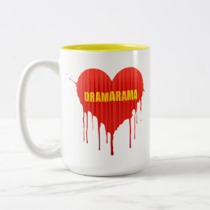 Dramakönigin Dramarama blutendes Herz Zweifarbige Tasse