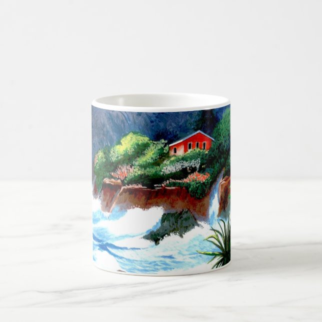 Dramatic Island Paradise Café Mug (Centre)