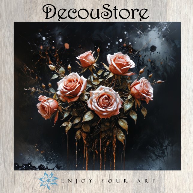 Dramatic Roses in Bloom Decoupage Seidenpapier (Von Creator hochgeladen)