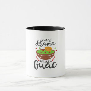 Dramatik ausatmen, Guacamole einatmen Lustige Fies Tasse