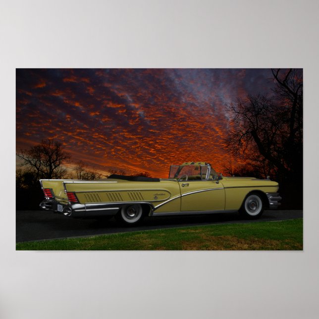 Dramatique 1958 Buick poster convertible (Devant)