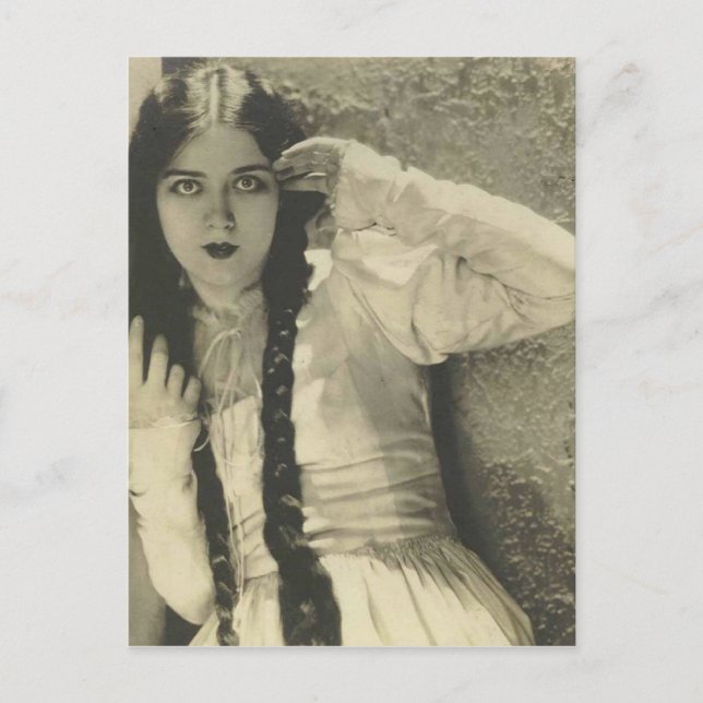 Dramatique actrice carte postale (Devant)