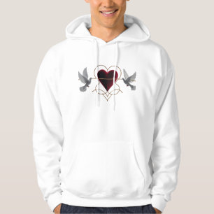 Dramatique Amour Colombes Velours Cœur Pullover Ca