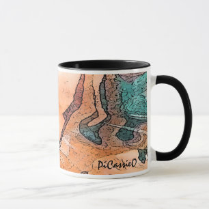 Dramatisch farbenfrohe Tasse mit Black Trim