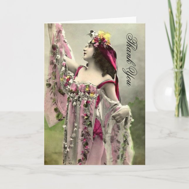 Dramatisch in Blume Vielen Dank Dankeskarte (Vorderseite)