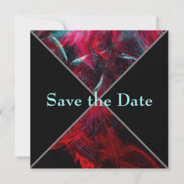 Dramatisch rot und schwarz Save the Date