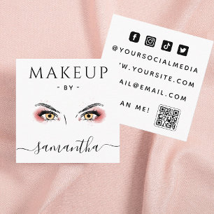 Dramatische Augen-Makeup-Artistin  Quadratische Visitenkarte
