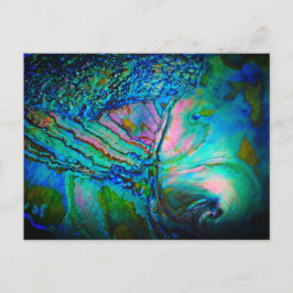 Dramatische Blaue Abalone-Schale Einladungspostkarte