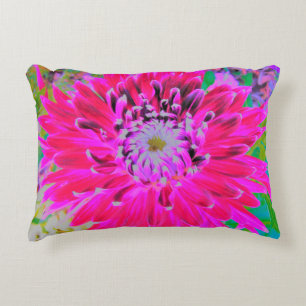 Dramatische Blume Crimson Red and Pink Dahlia Dekokissen
