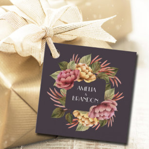 Dramatische Blumenhochzeit Geschenkanhänger