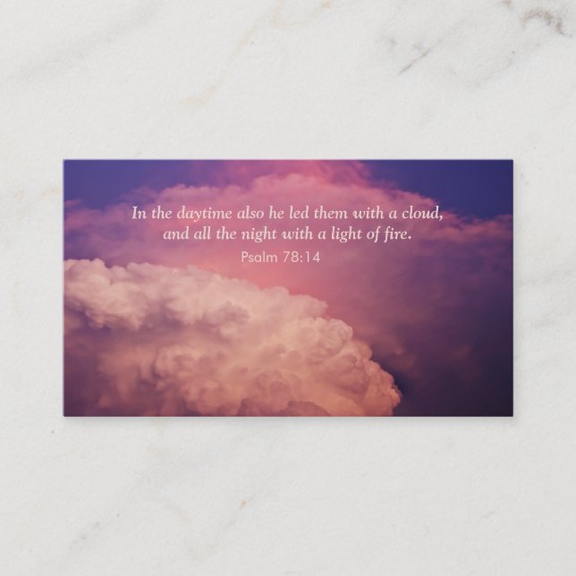 Dramatische Cloud Inspirational Blue Business Card Visitenkarte (Vorderseite)