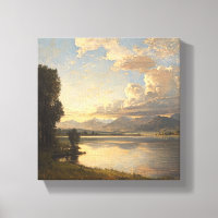 Dramatische Cloudscape über einem Serene-Fluss