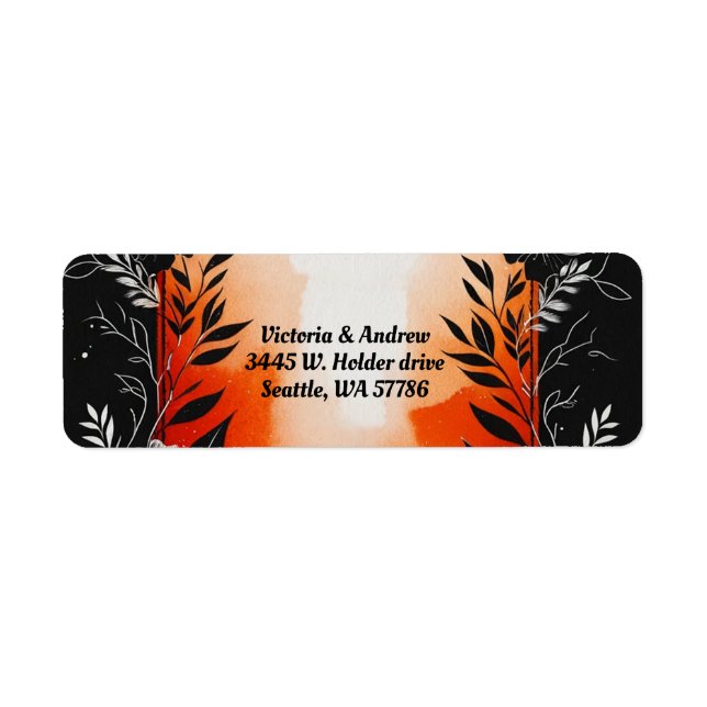 Dramatische Hochzeit mit schwarzem Orangen (Vorne)