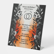 Dramatische Hochzeit mit schwarzem Orangen