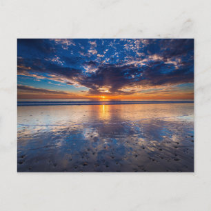 Dramatische Jahreszeit, Sonnenuntergang, CA Postkarte