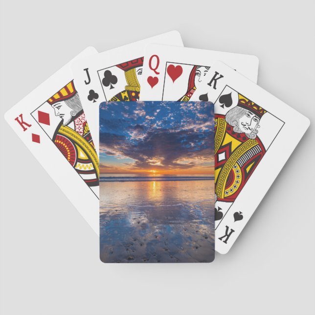 Dramatische Jahreszeit, Sonnenuntergang, CA Spielkarten (Rückseite)