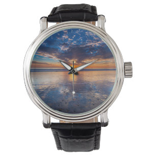 Dramatische Meereslandschaft, Sonnenuntergang, CA Armbanduhr