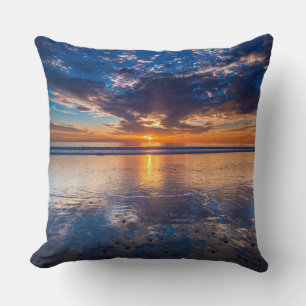 Dramatische Meereslandschaft, Sonnenuntergang, CA Kissen