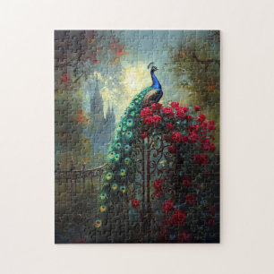 Dramatische Pfauengotik-Rote Rosen