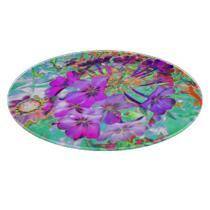 Dramatische psychedelische Magenta- und violette B Schneidebrett