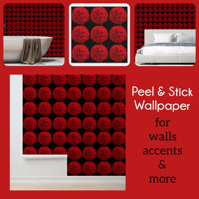 Dramatische Rote Rosen auf schwarz Tapete (Von Creator hochgeladen)