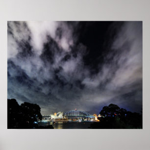 Dramatische Skyscapes am Sydney Harbour Poster