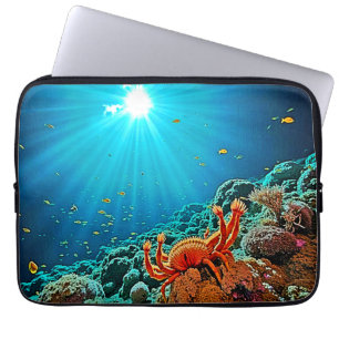 Dramatische Unterwasser-Sonnenstrahlen-Kunst Laptopschutzhülle
