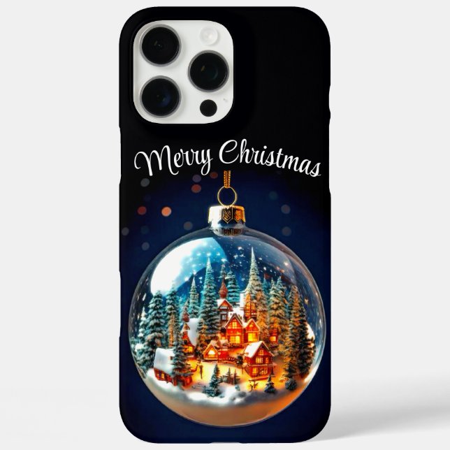 Dramatische Weihnachtslandschaft in transparenter  iPhone 16 Pro Max Hülle (Rückseite)