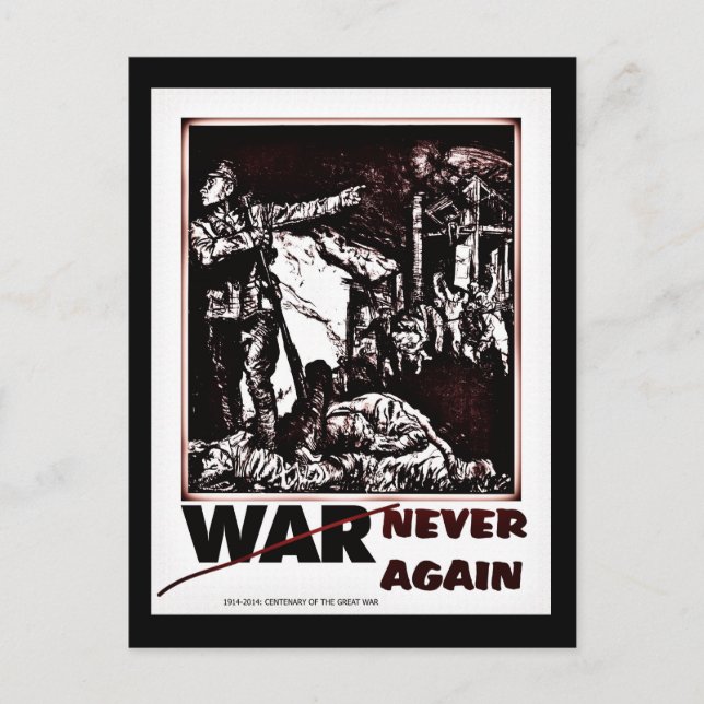 Dramatischer 100. Weltkrieg Postkarte (Vorderseite)