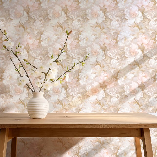 Dramatischer Barock floralweiche Rose Gold V1 ID10 Tapete (Von Creator hochgeladen)