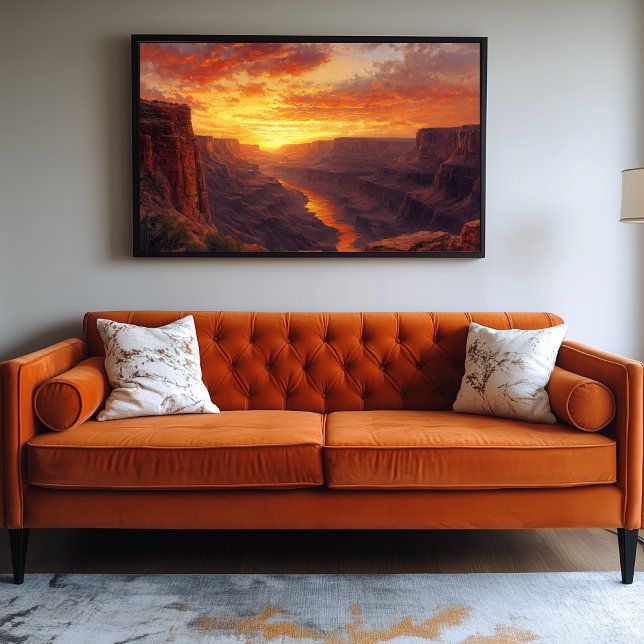 Dramatischer Canyon bei Sonnenaufgang Leinwanddruck (Canyon Artwork)