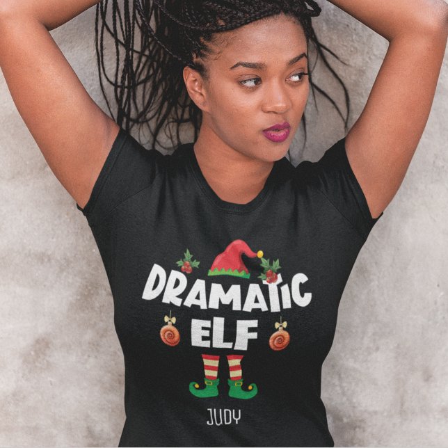 Dramatischer Elf Weihnachtsfamilie passender Outfi T-Shirt (Von Creator hochgeladen)