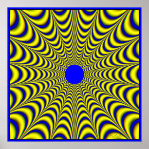 Dramatischer Gelbblauer Puls Poster