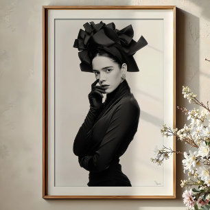 Dramatischer MultifunktionsHat: Elegantes Modeport Poster